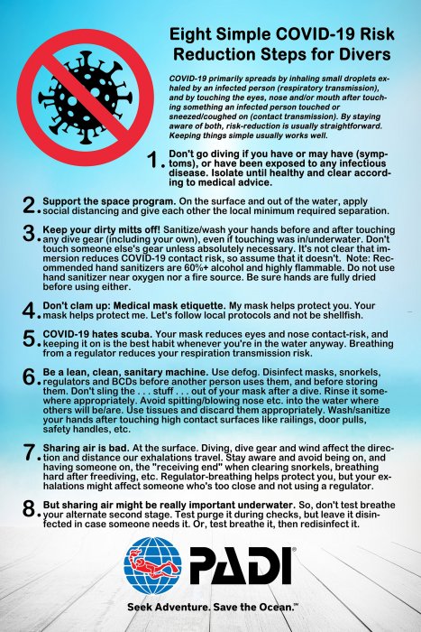 8 simple Covid-19 Risk Reduction Steps for Divers